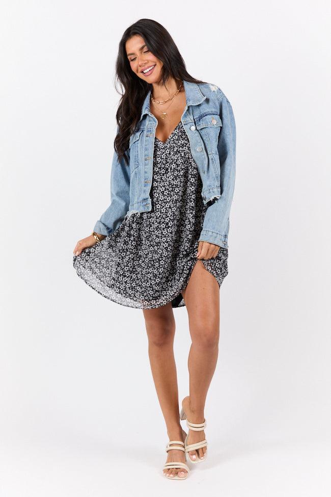 Perfect Mystery Black and White Printed Mini Dress SALE Product Image