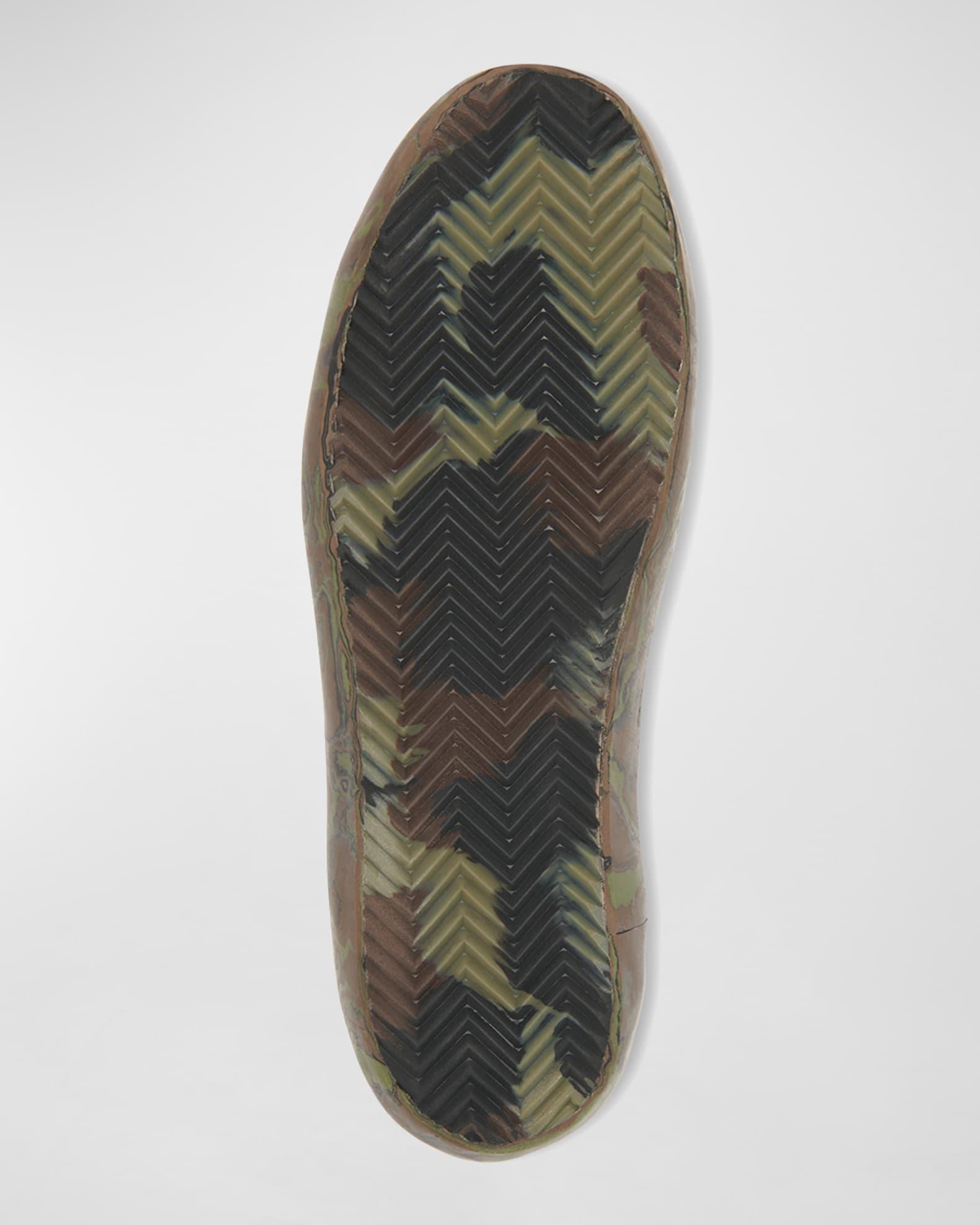 Men's Camo-Sole Mix-Leather Low-Top Sneakers Product Image
