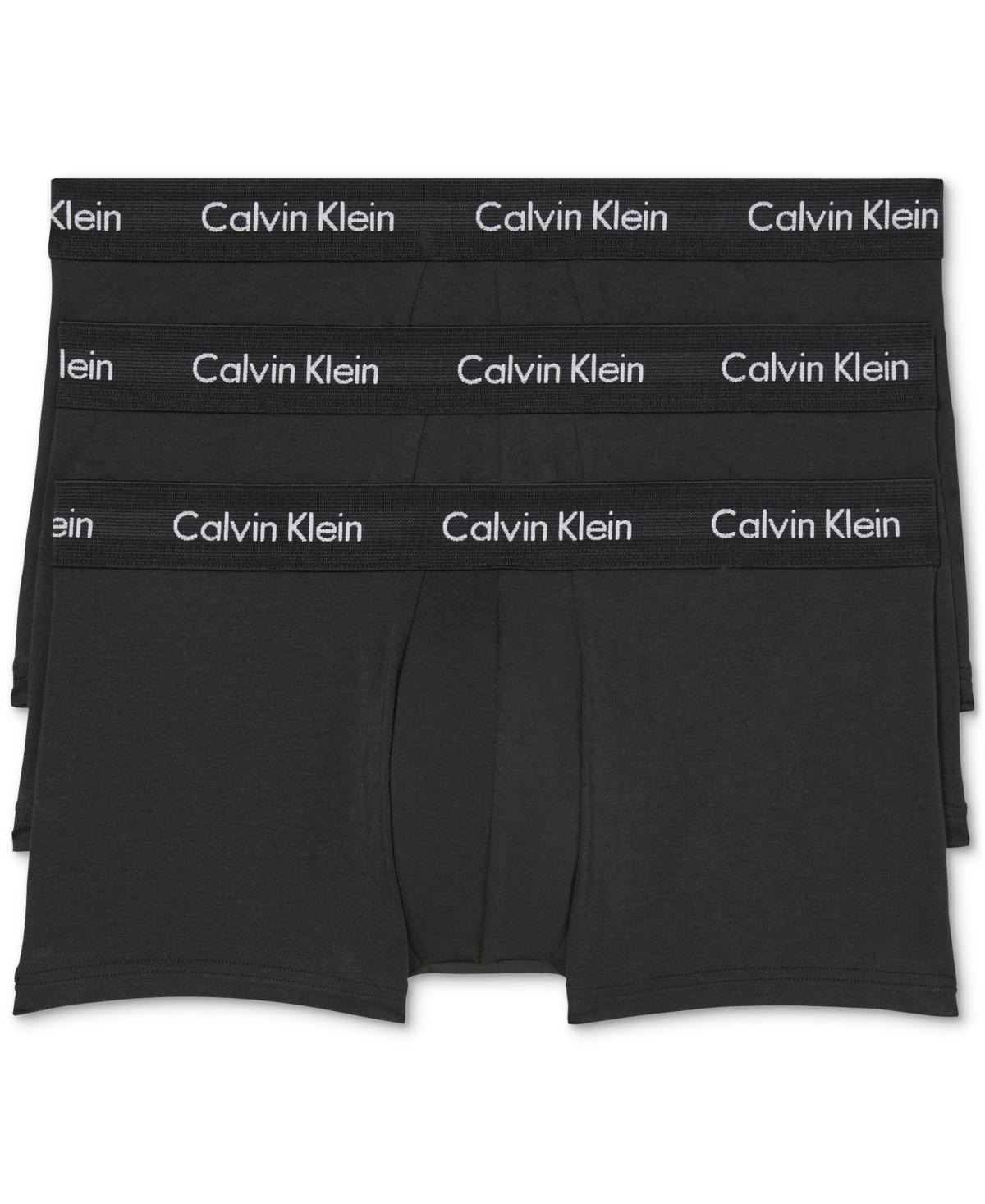 Calvin Klein Cotton Stretch Moisture Wicking Low Rise Trunks, Pack of 3 Product Image