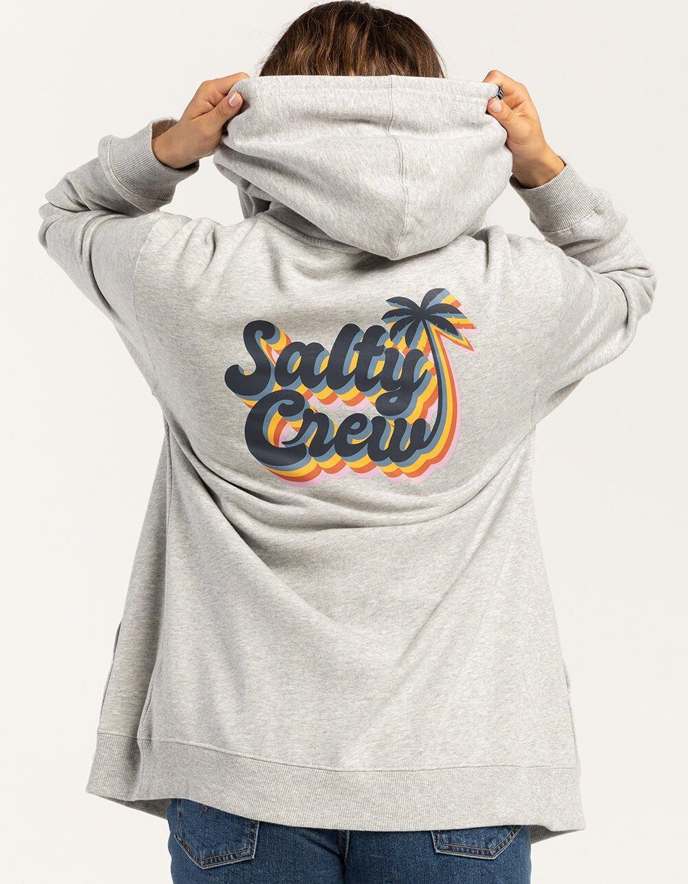 SALTY CREW Salty Seventies Womens Zip-Up Hoodie - GRAY Product Image