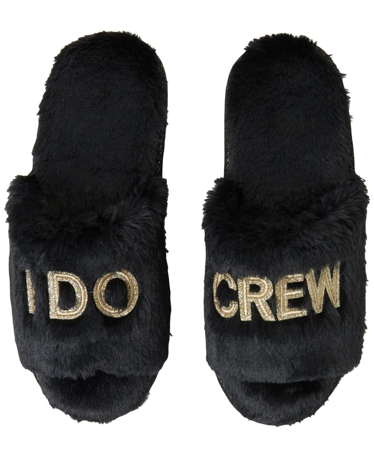 Dearfoams Bridal "I Do Crew" Women's Faux-Fur Slide Slippers, Size: Large, Pale Pink Product Image
