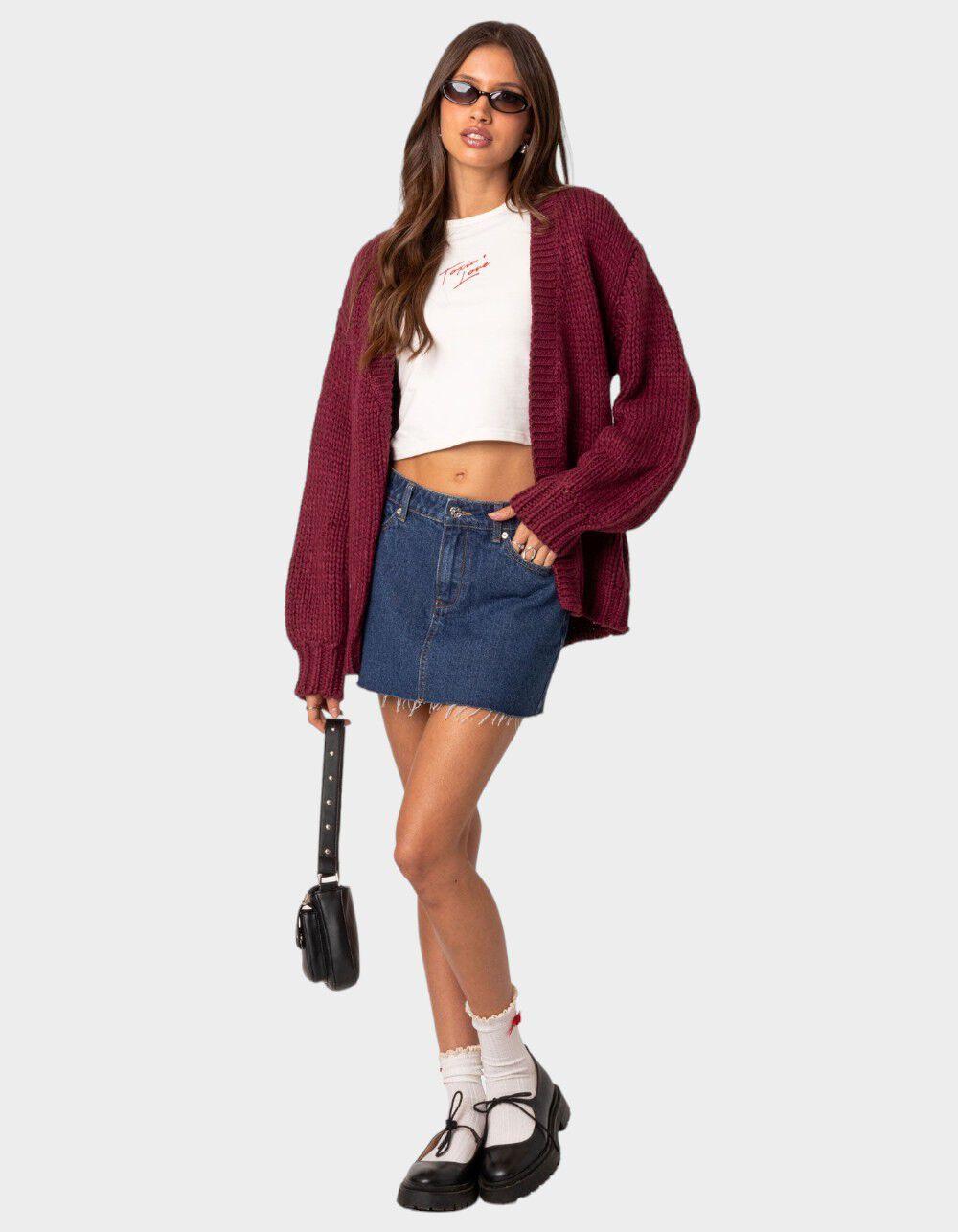 EDIKTED Jessie Denim Mini Skirt Product Image