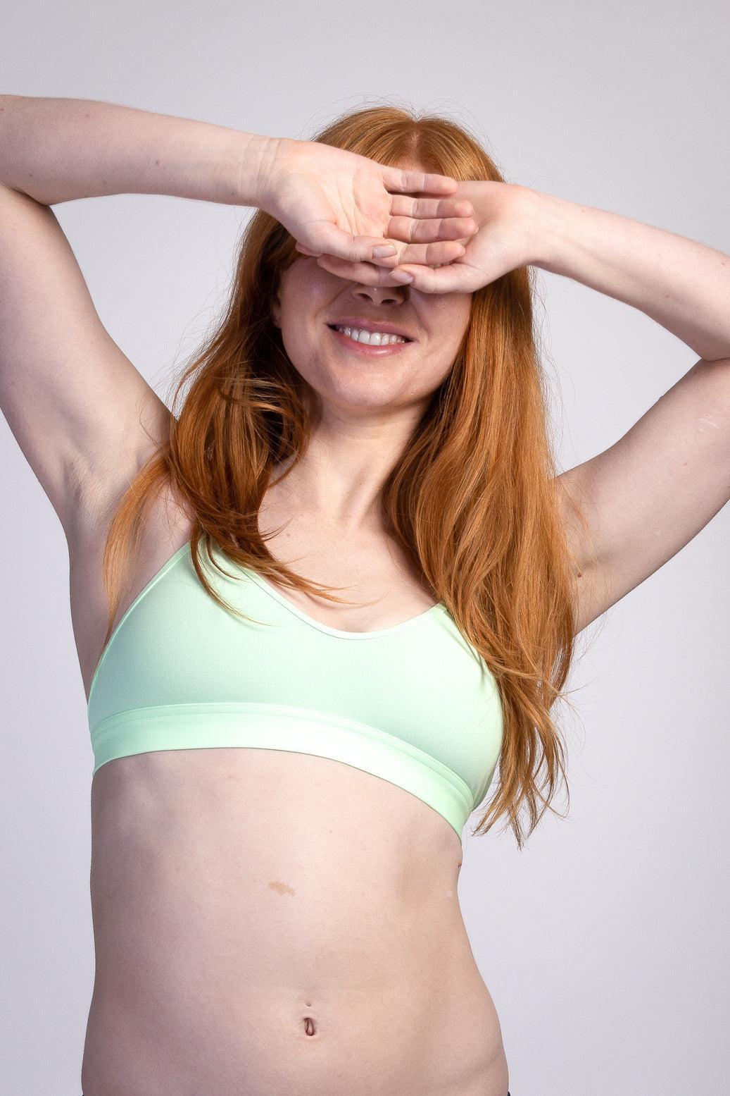 Mara Hybrid Bikini Top - Mint Female Product Image
