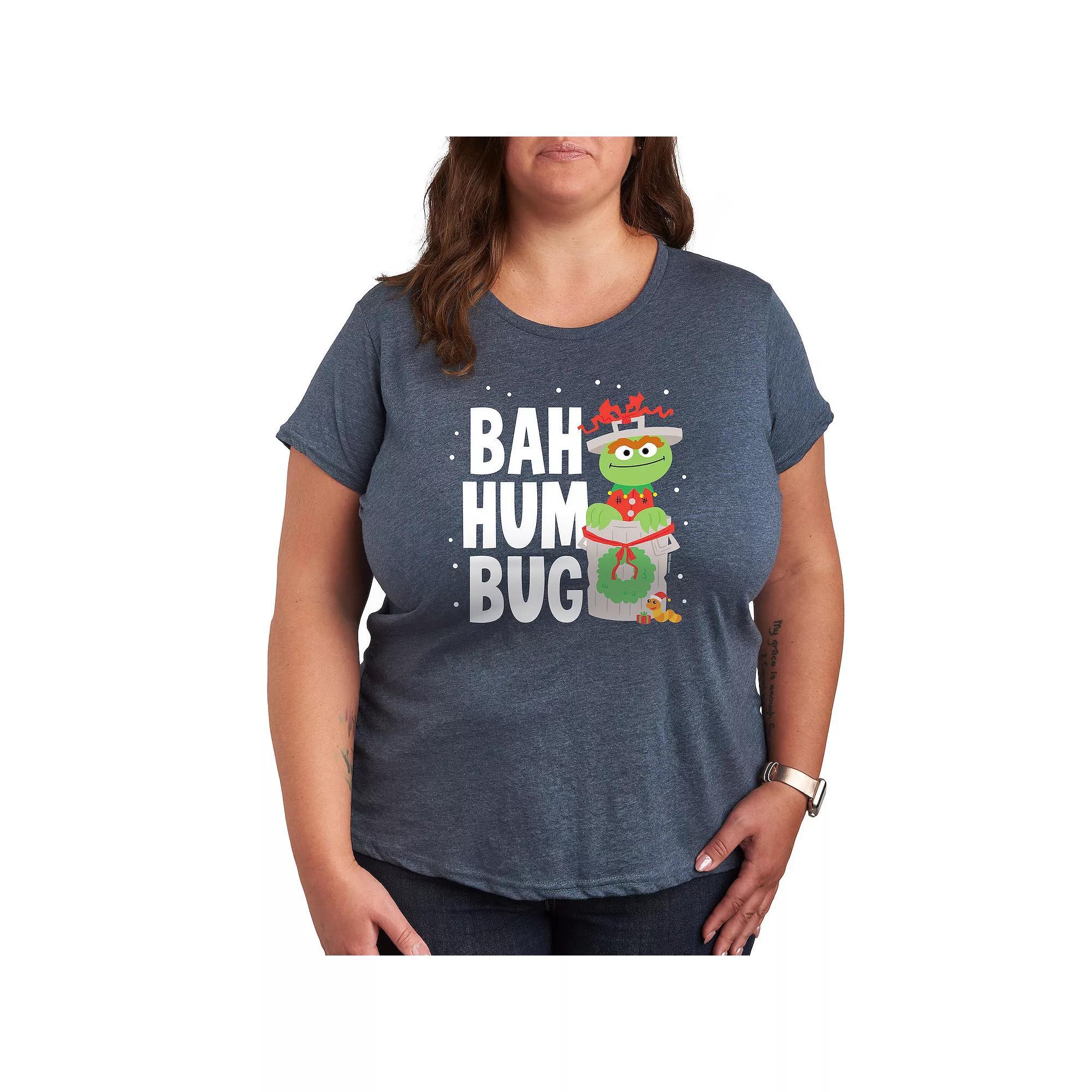 Plus Peanuts Snoopy Cookies Graphic Tee, Womens Grey Green Product Image