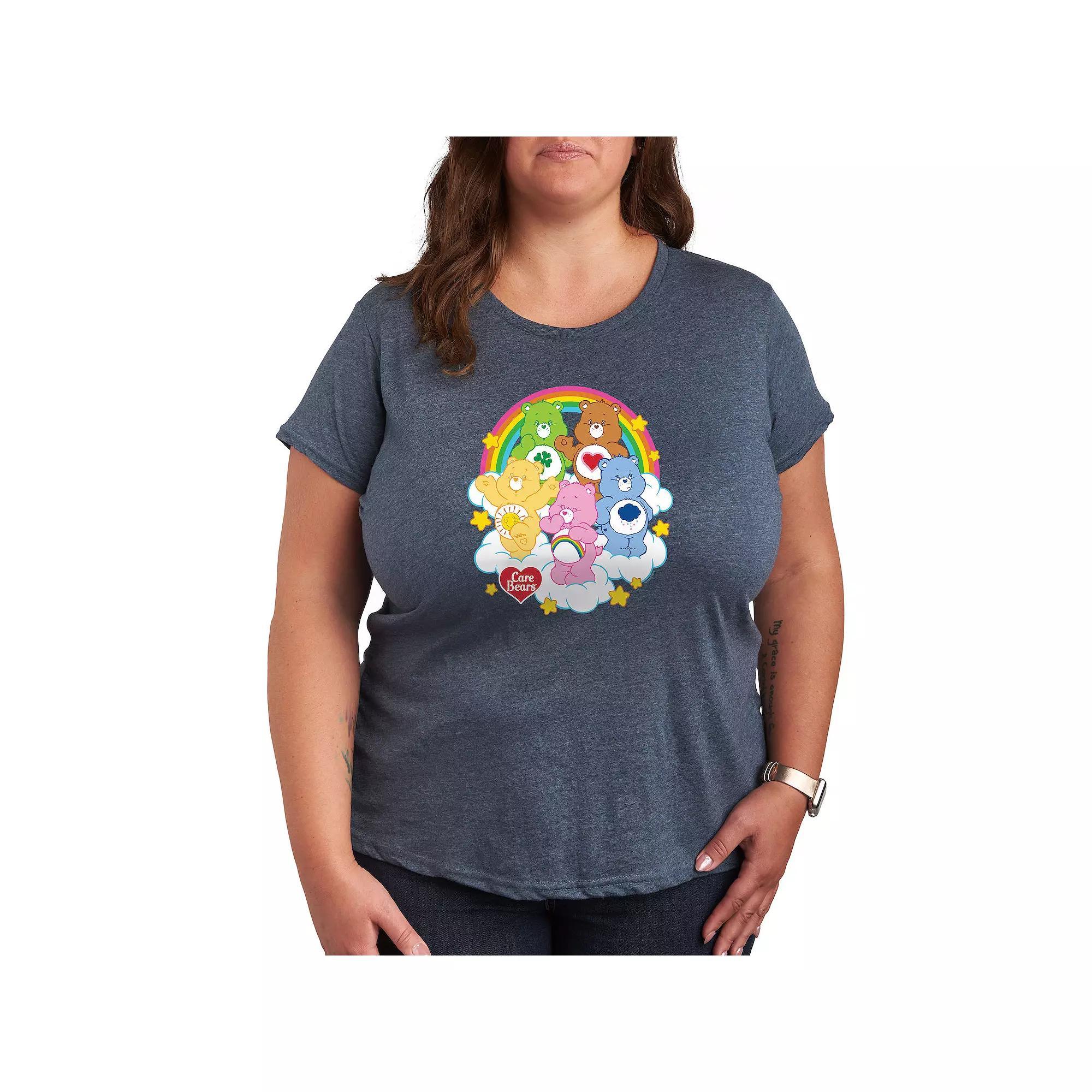 Disney Princess Cinderella Plus Graphic Tee, Womens Grey Blue Product Image
