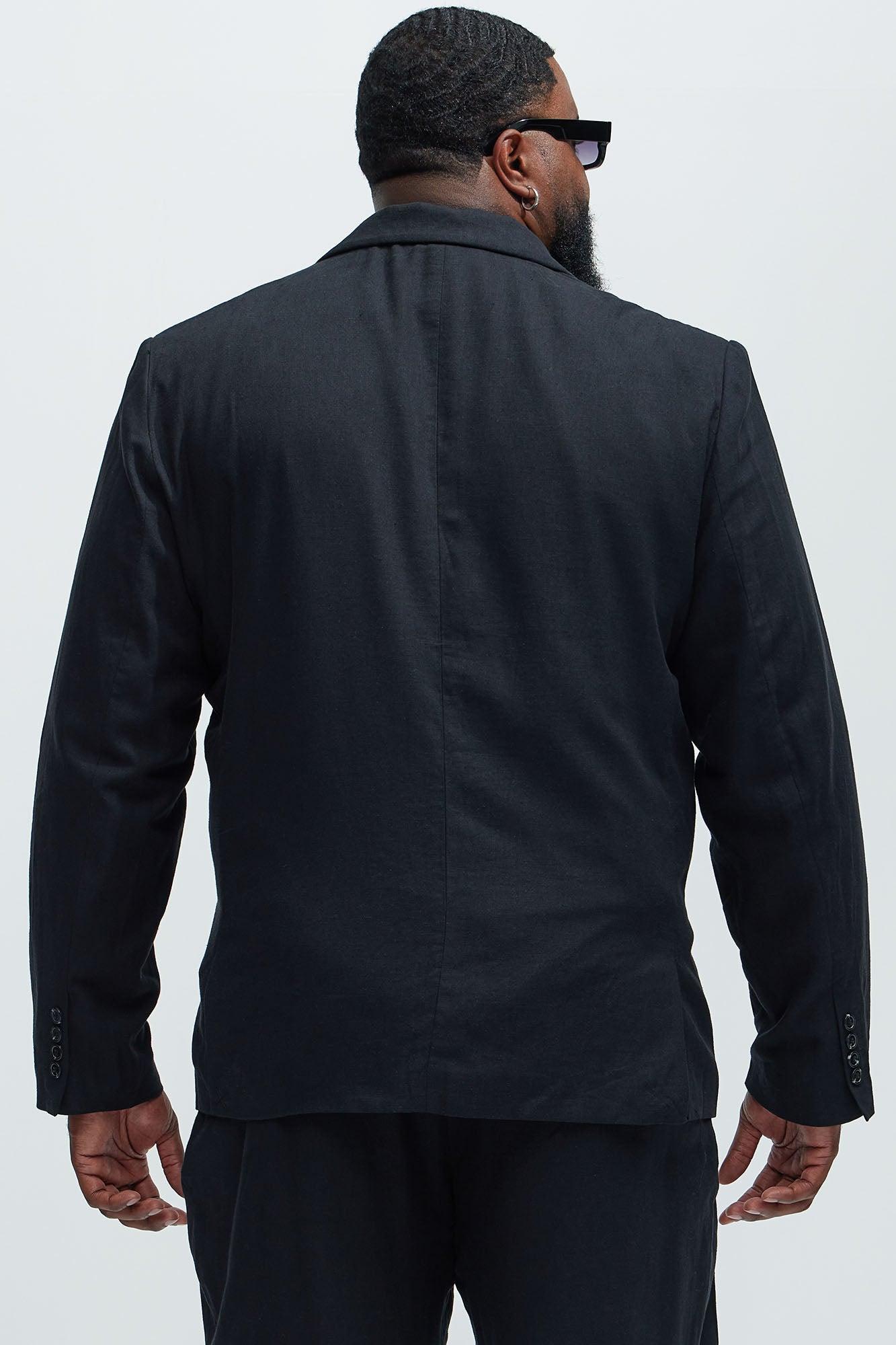 Bahamas Linen Suit Jacket - Black Product Image
