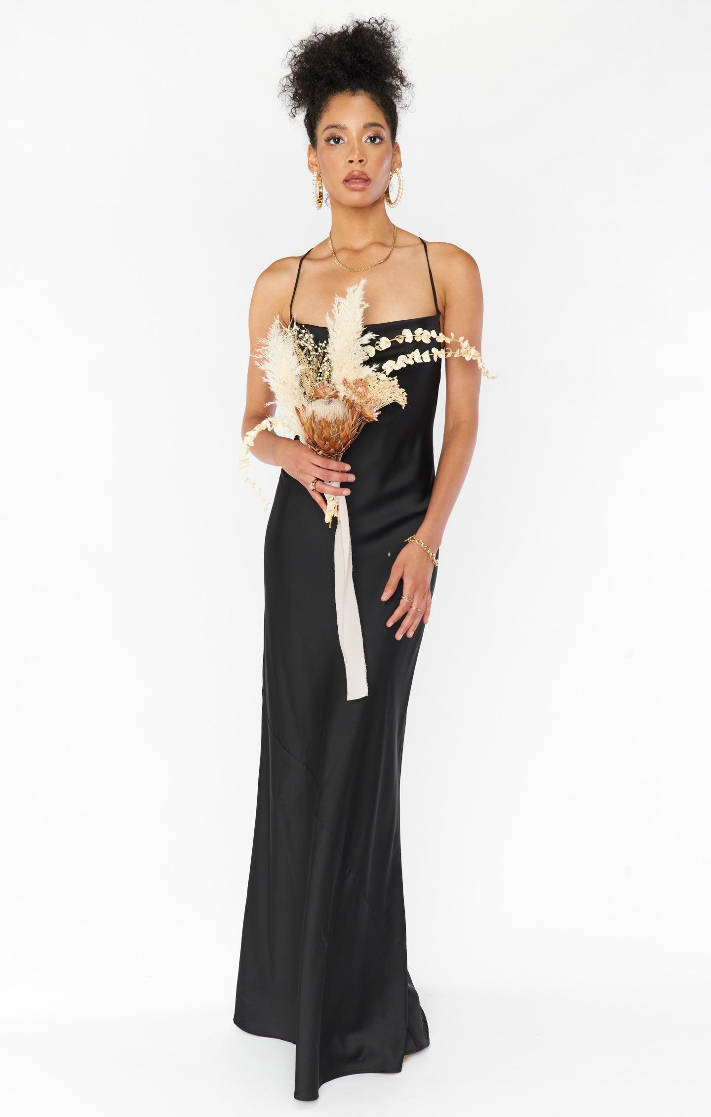 Tuscany Maxi Slip Dress ~ Champagne Luxe Satin Product Image