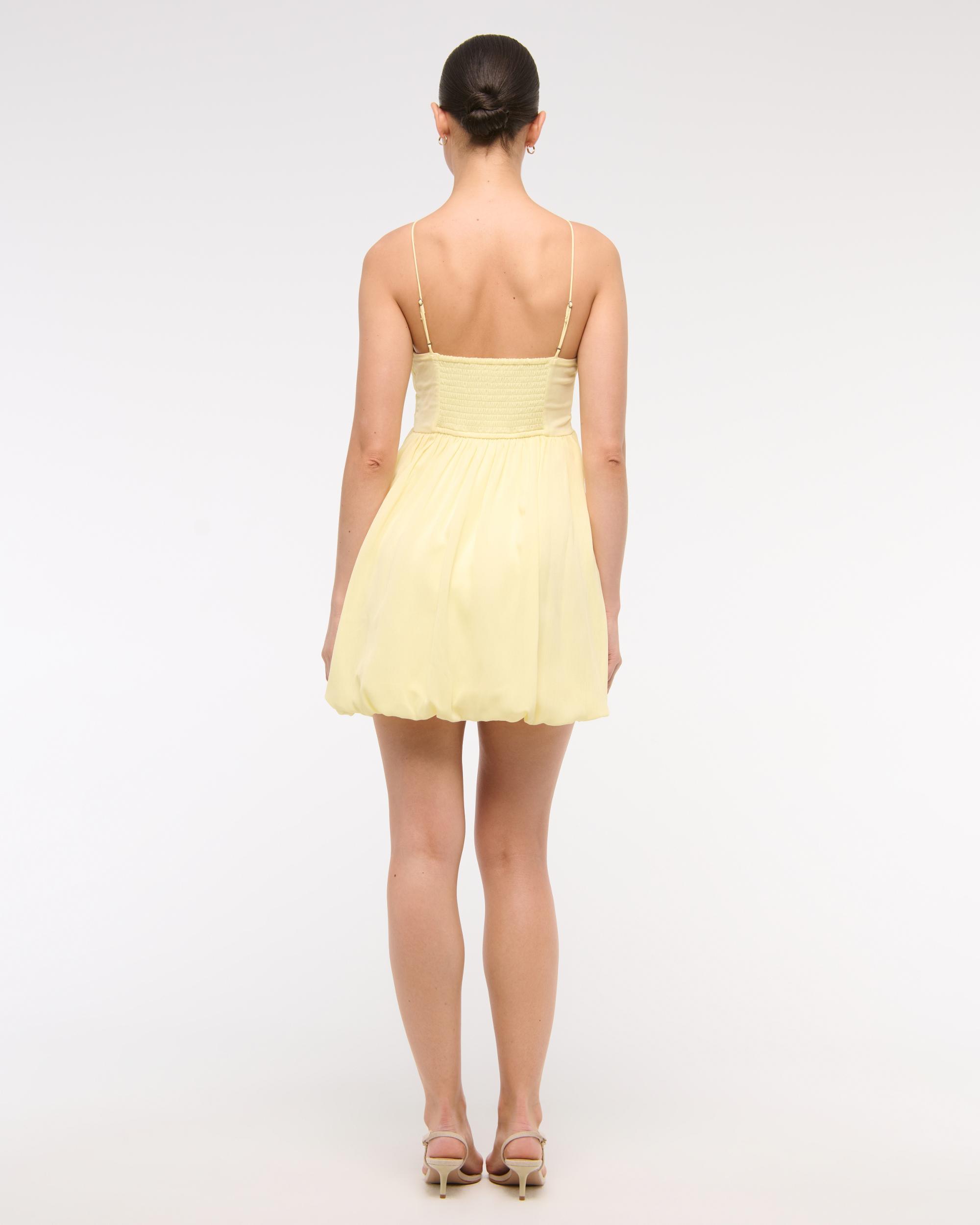 Sheer Bubble Hem Mini Dress Product Image