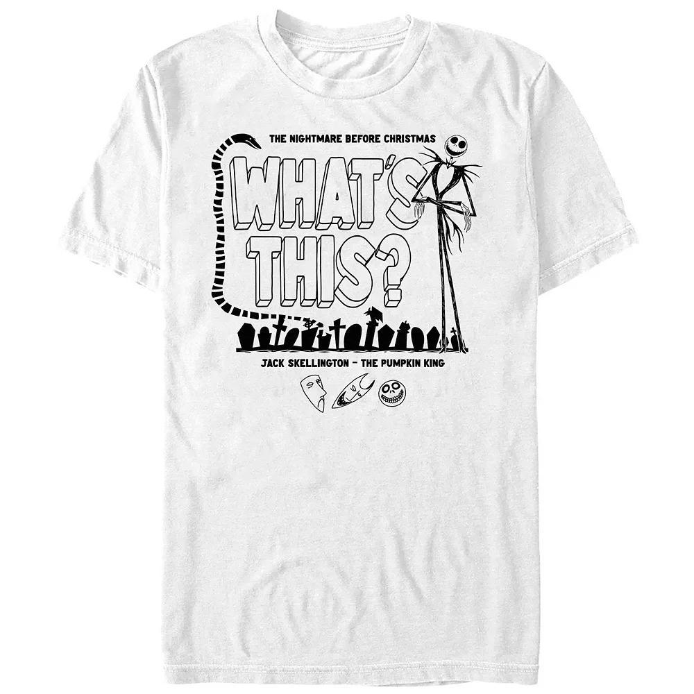 Disney's The Nightmare Before Christmas Jack What's This? Men's Graphic Tee, Size: XL, White Product Image