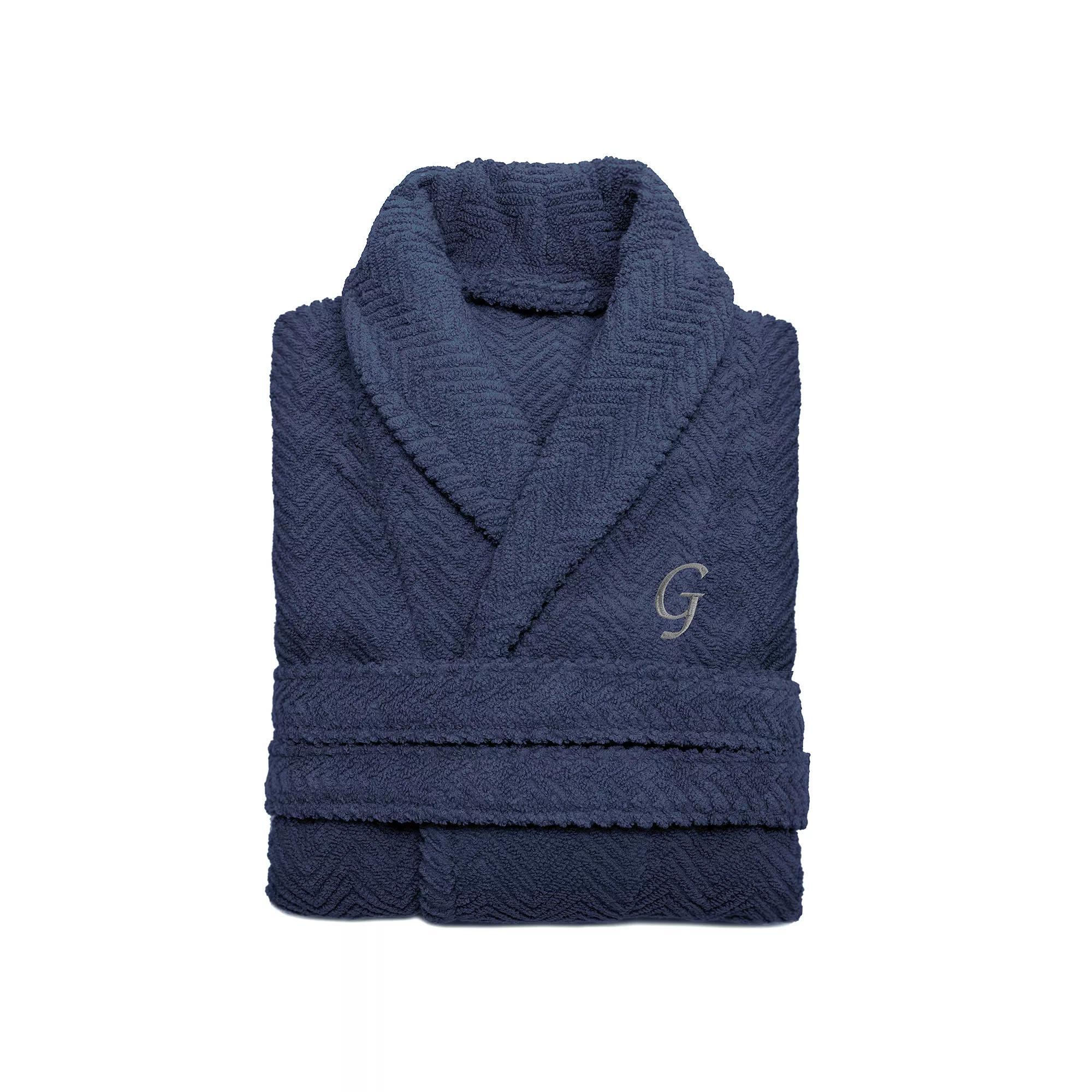 Linum Home Textiles Turkish Cotton Personalized Herringbone Weave Bathrobe, Womens Product Image