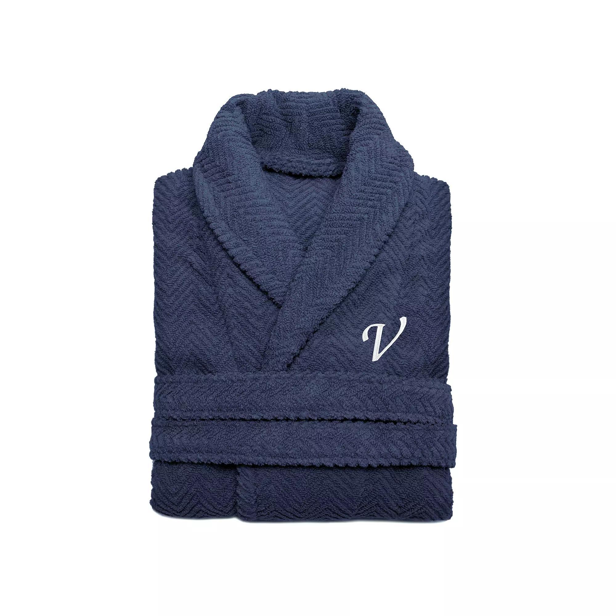 Linum Home Textiles Turkish Cotton Personalized Herringbone Weave Bathrobe, Womens Product Image