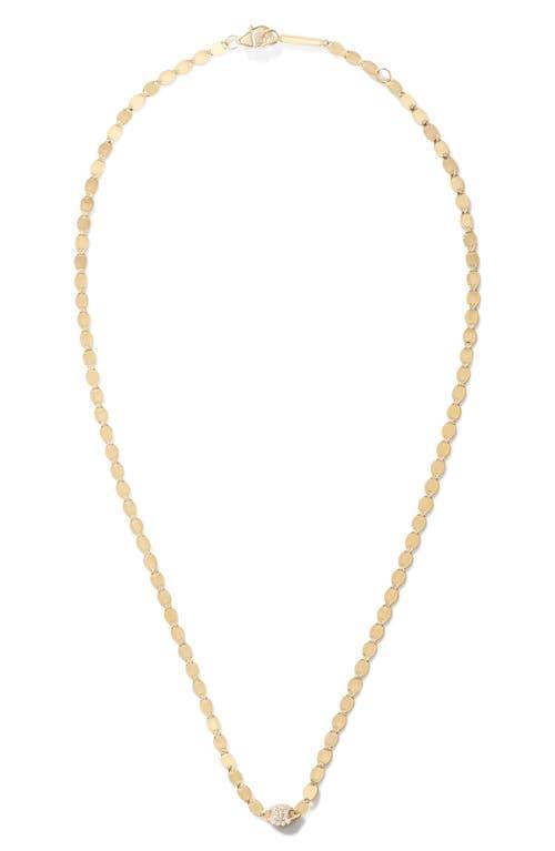 14k Gold Diamond Disc Necklace Product Image
