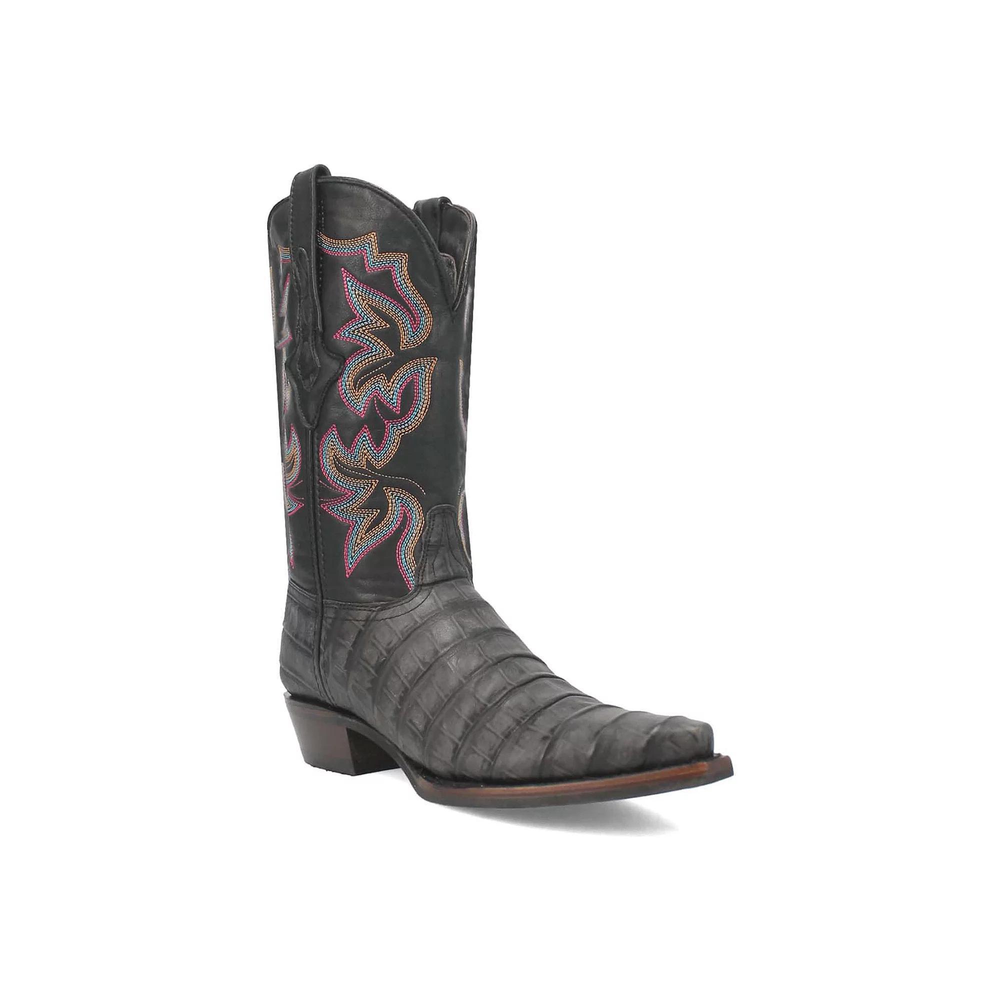 Dingo Gator Men's Leather Boots, Size: 9.5, Black Product Image
