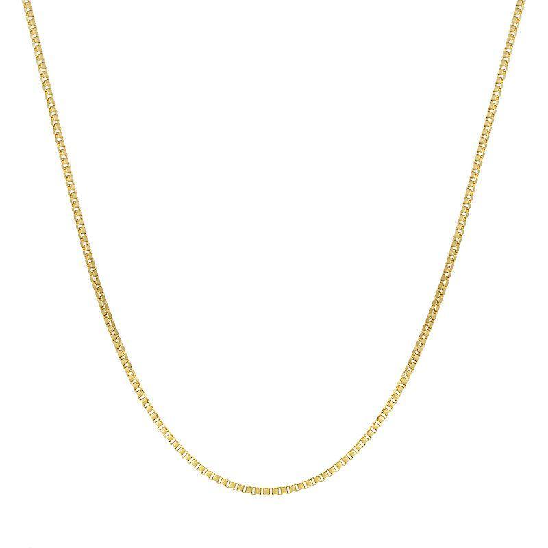 LYNX Stainless Steel Box Chain Necklace, Men's, Size: 18", Gold Tone Product Image