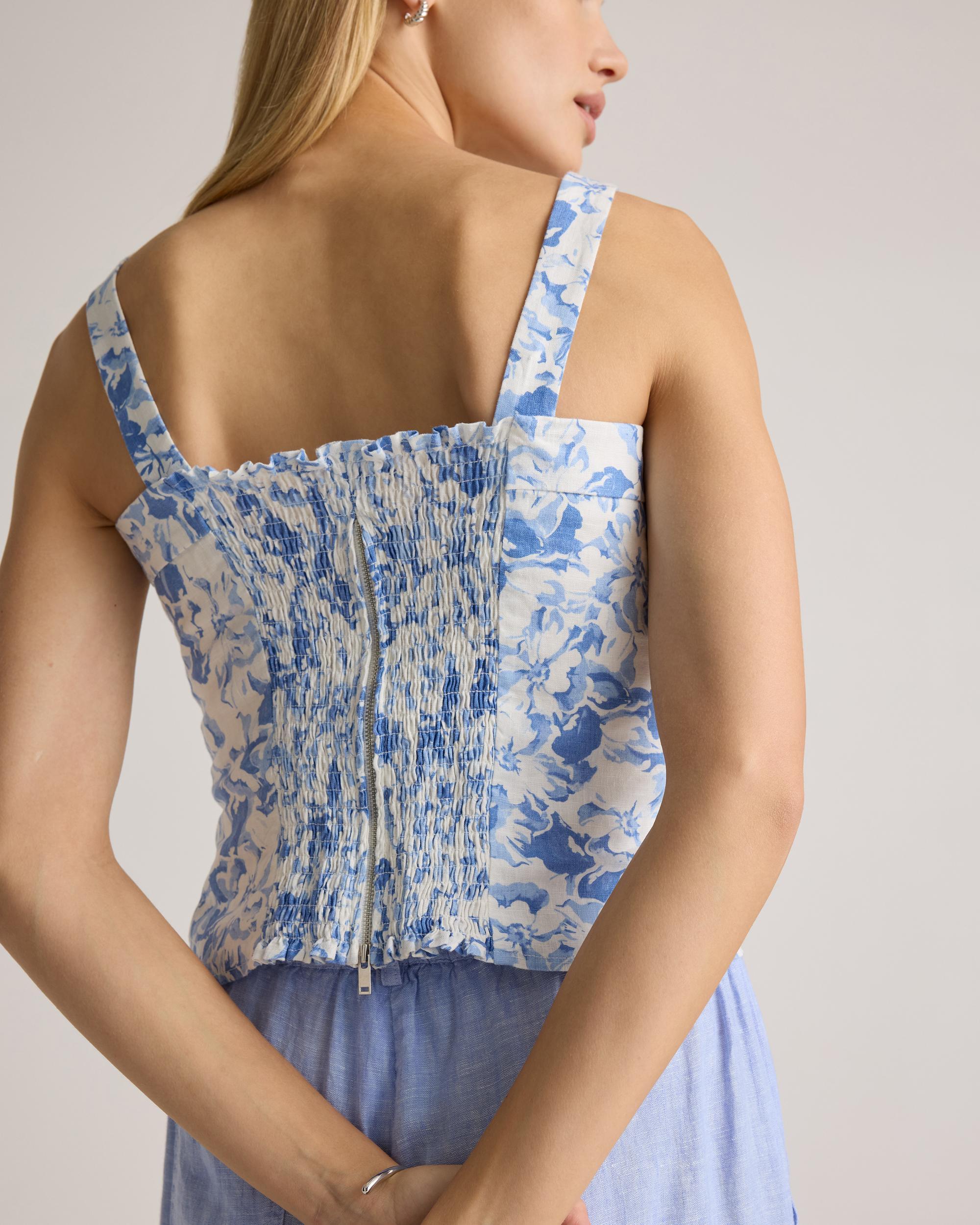 100% European Linen Fitted Tank Product Image