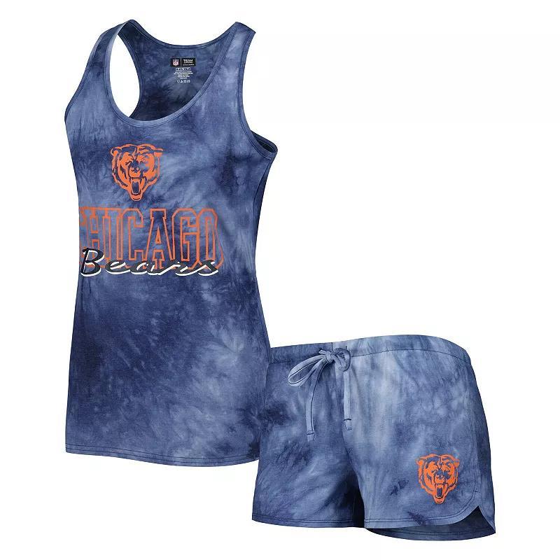 Womens Concepts Sport Chicago Bears Billboard Scoop Neck Racerback Tank Top and Shorts Sleep Set Blue Product Image