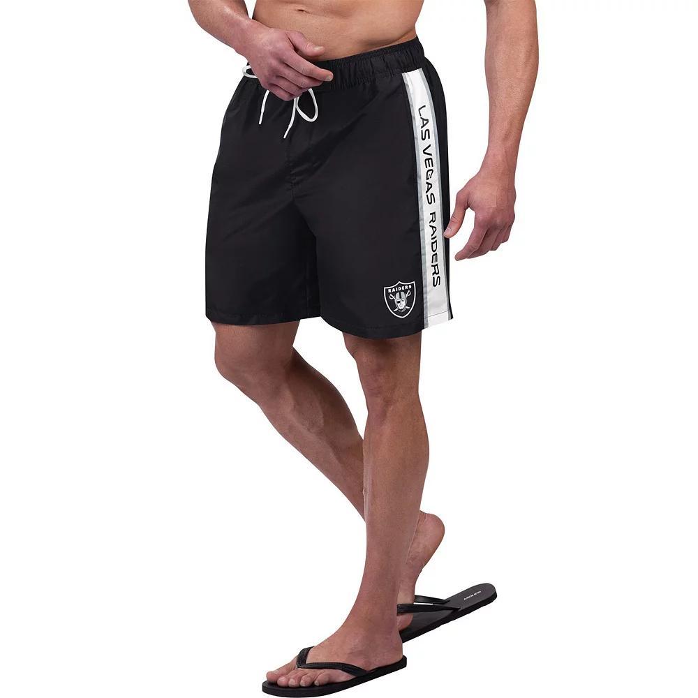 Men's G-III Sports by Carl Banks Black Las Vegas Raiders Streamline Volley Swim Shorts, Size: Medium, Lvr Black Product Image