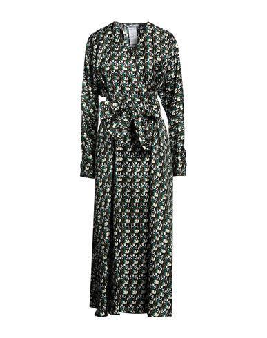 MAX MARA Woman Maxi Dress Military Green Size 8 Silk In Blue Product Image