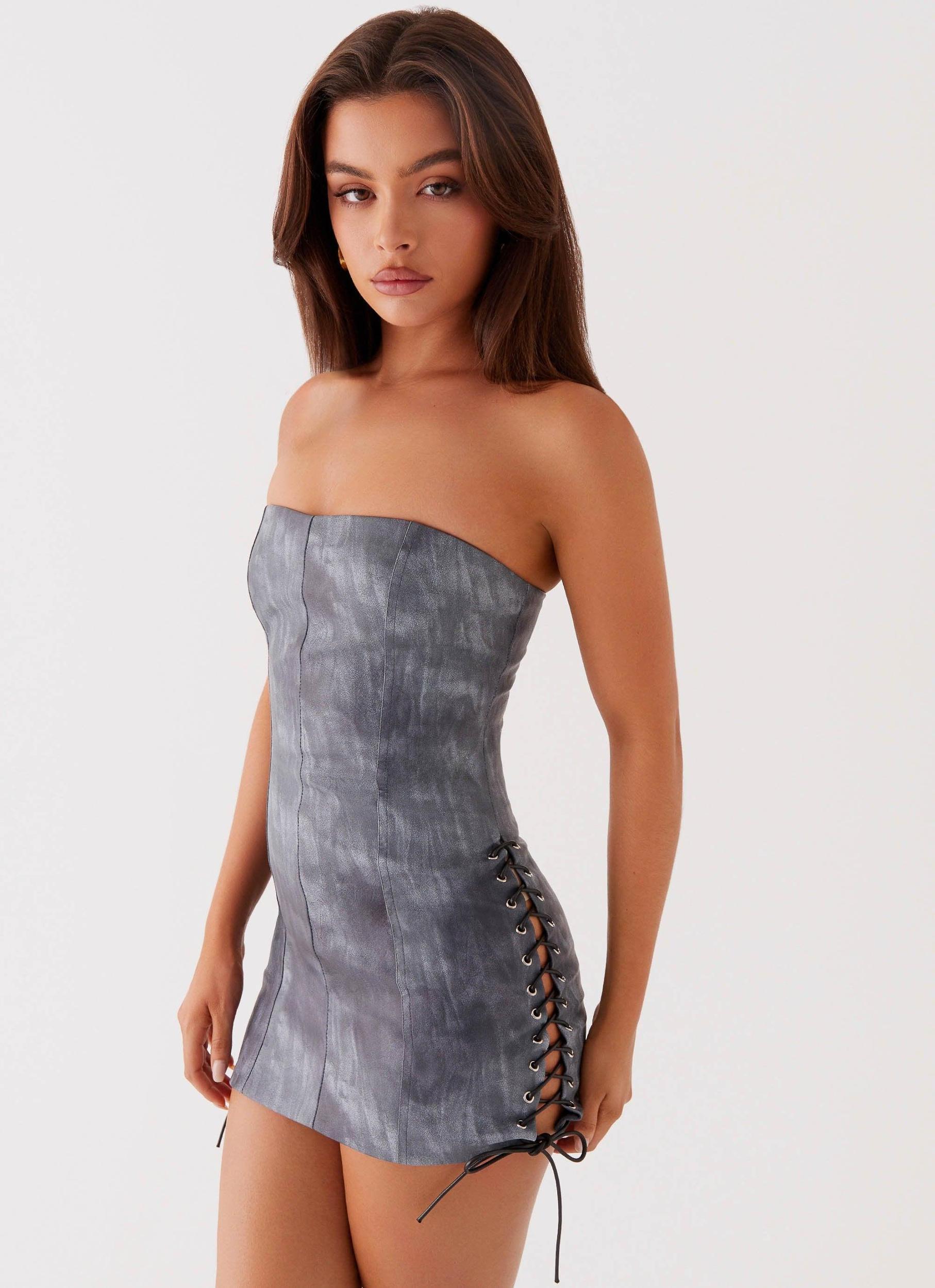 Better When I'm Dancing Mini Dress - Graphite Product Image