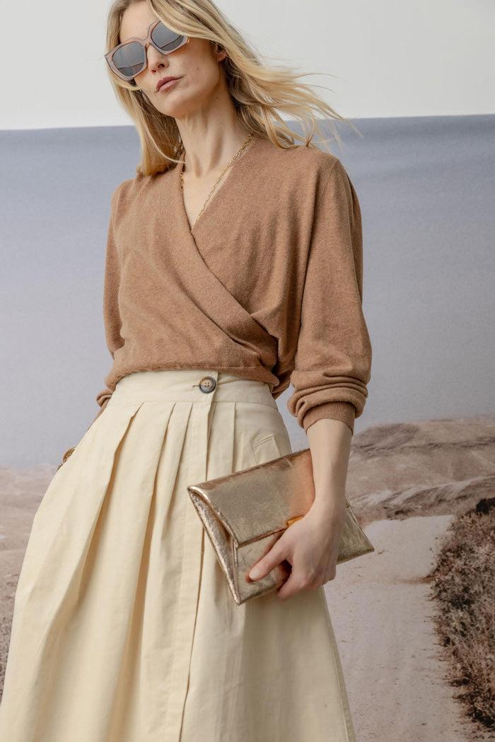 Long Sleeve Surplice Sweater Product Image