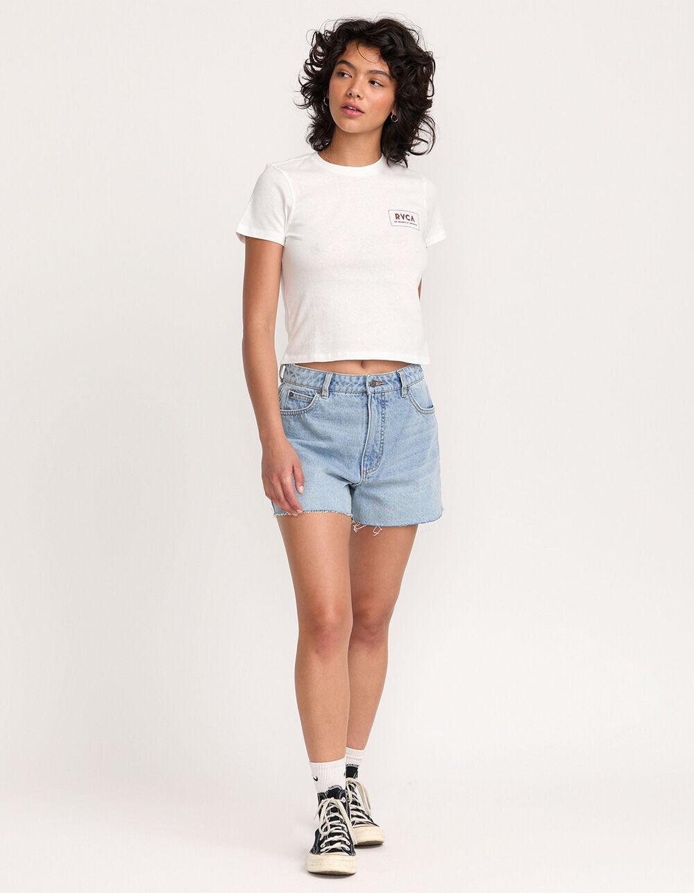 RVCA 411 Womens Fitted Baby Tee - GREEN Product Image