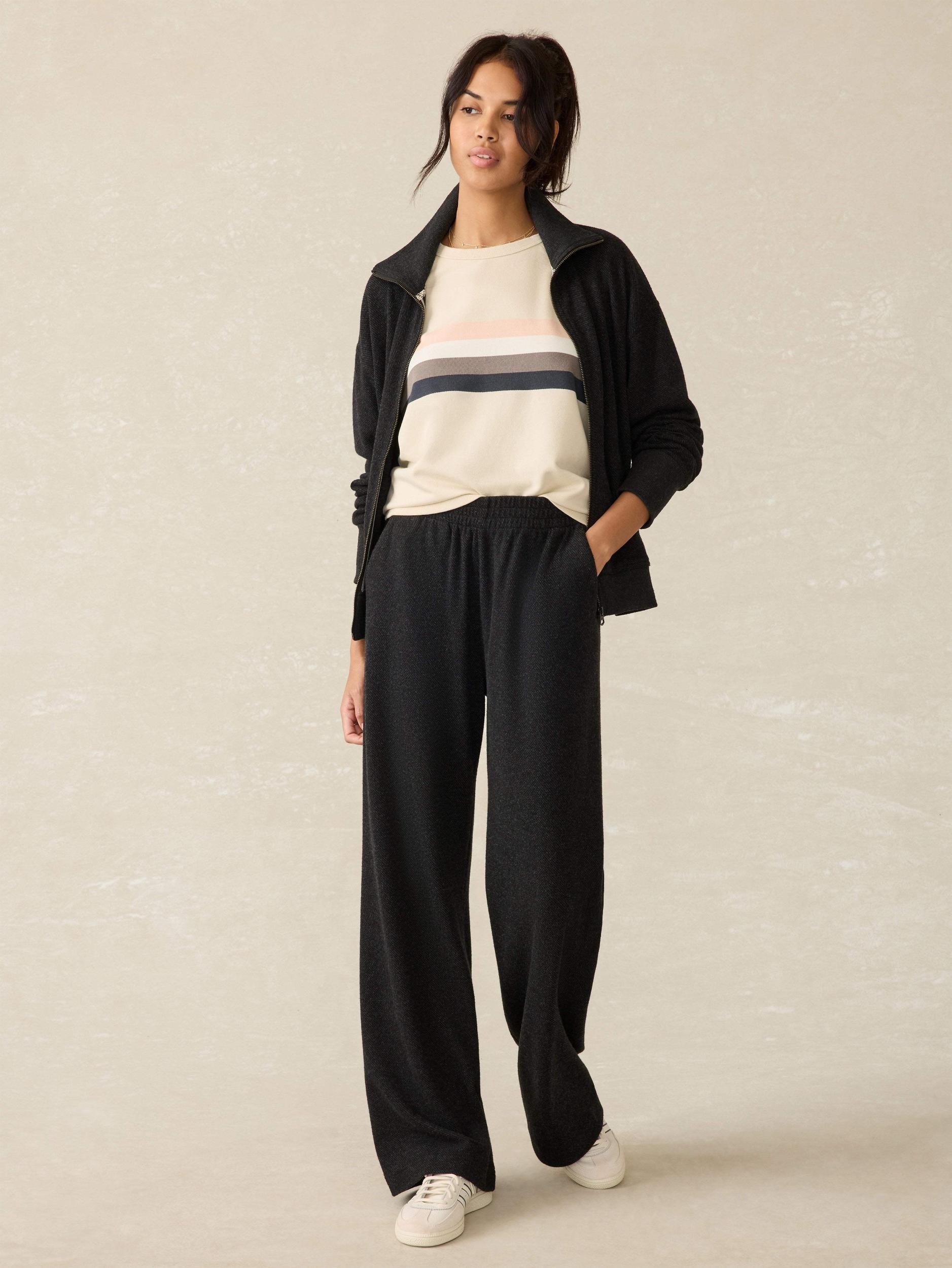 Legend™ Lounge Wide Leg Pant - Heathered Black Twill Female Product Image