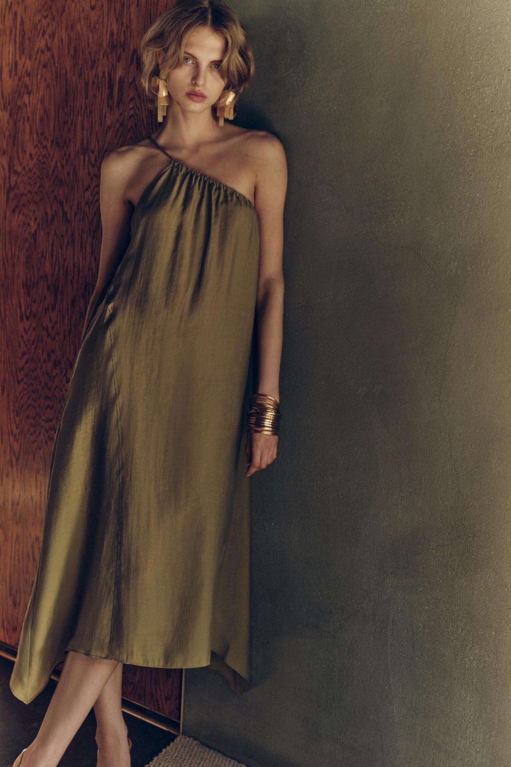 ASYMMETRIC FLOWY DRESS ZW COLLECTION Product Image