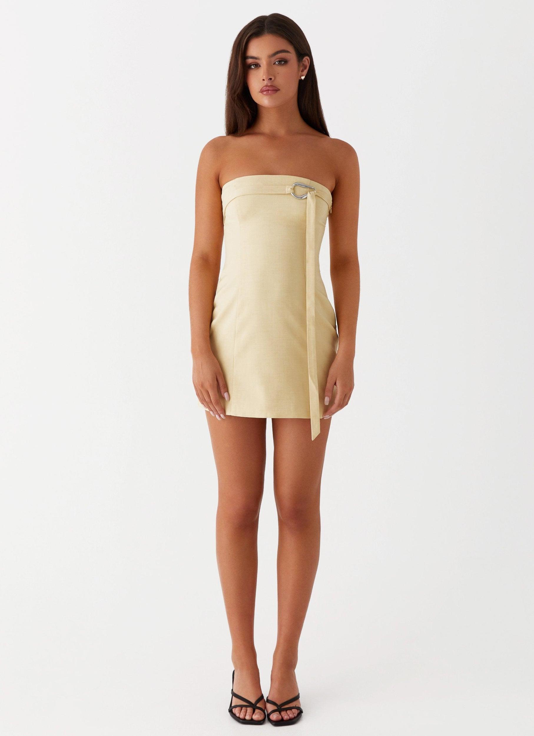 Saskia Mini Dress - Yellow Product Image