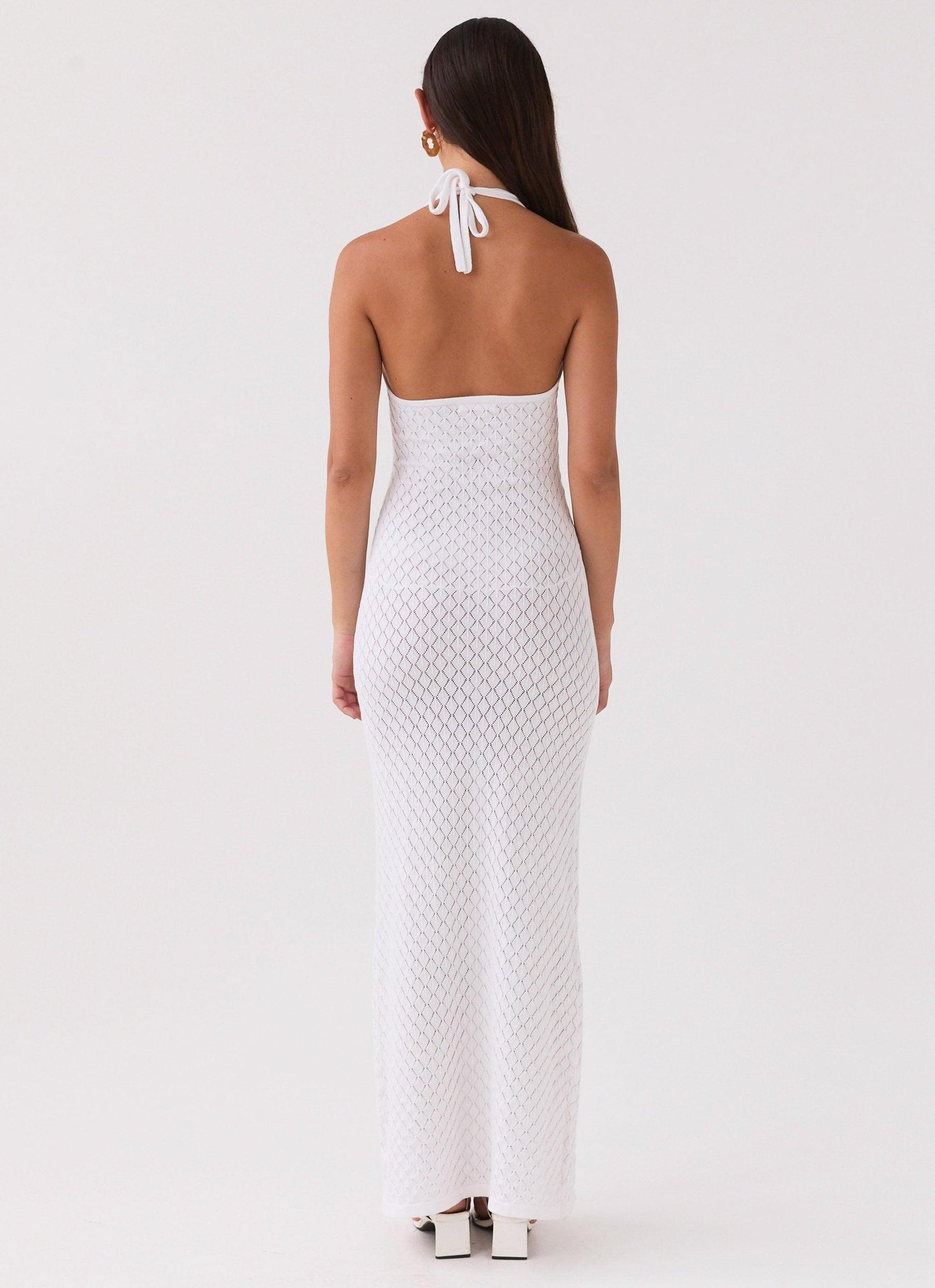 Herald Angels Knit Maxi Dress - White Product Image