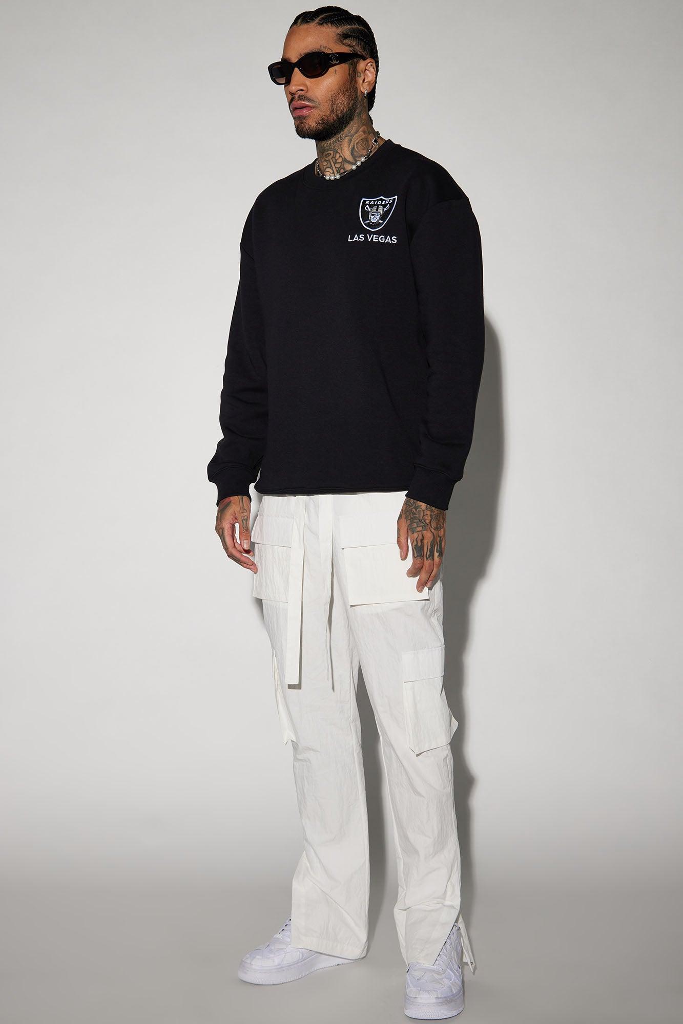 Raiders Higher Education Fleece Crew Neck Sweater - Black/combo Product Image