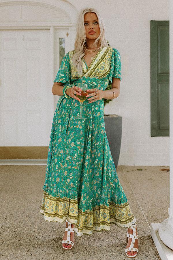 Summer Evening Breeze Floral Wrap Dress Product Image