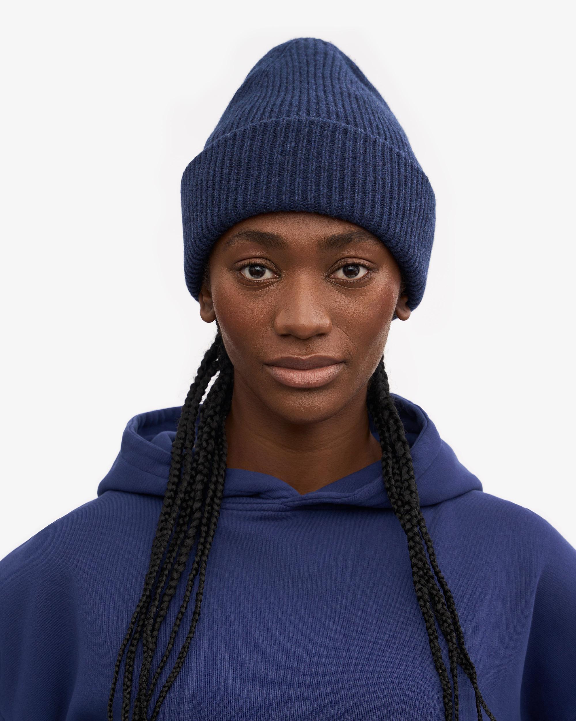 Merino Wool Hat - Marine Blue Product Image