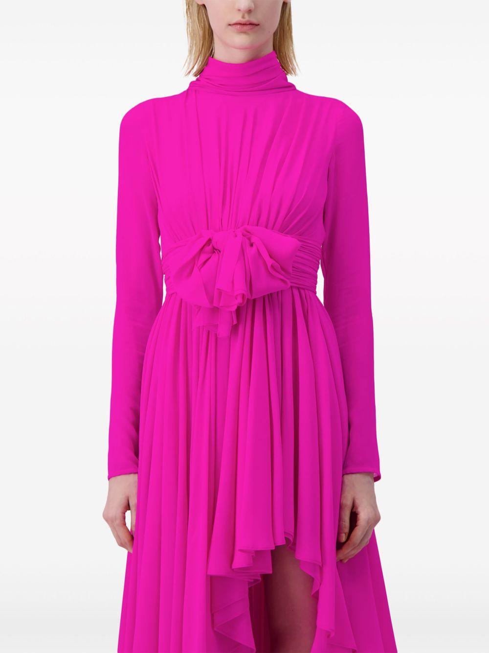 asymmetric draped silk-jersey gown Product Image