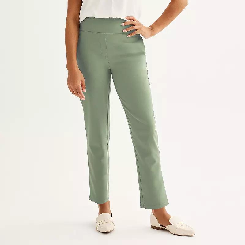 Womens Nine West Pull-On Straight Ankle Pants Product Image