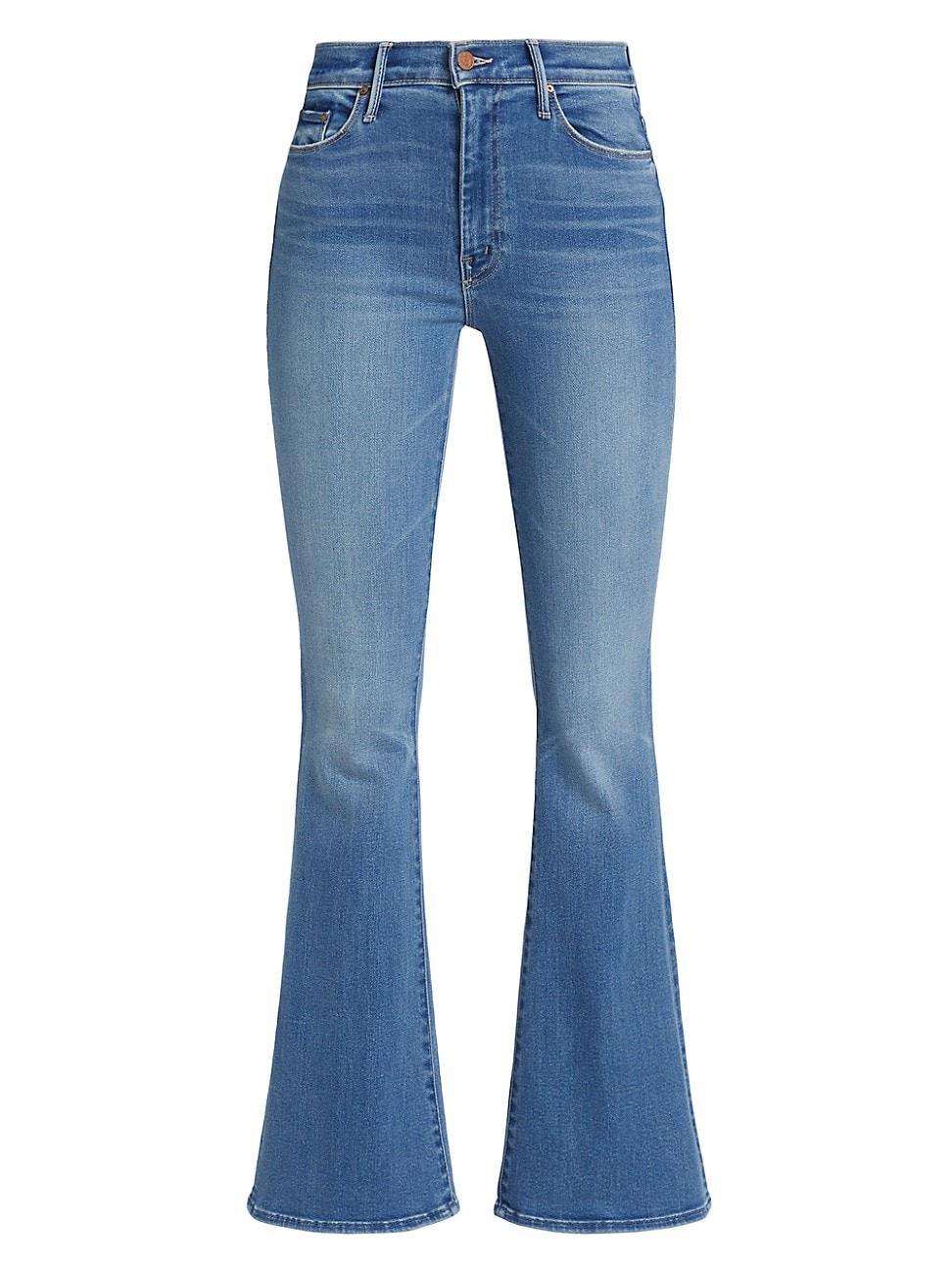 Mother The Weekender Mid Rise Flared Jeans in Layover Product Image