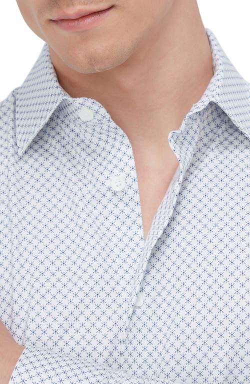 BUGATCHI Men's Ooohcotton James Geometric Sport Shirt In White Product Image