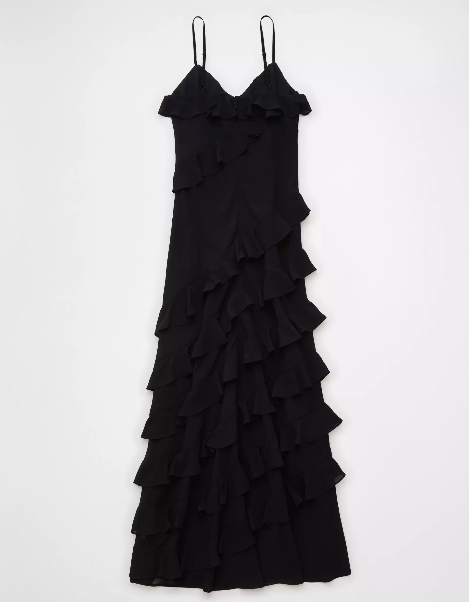 AE Ruffle Maxi Slip Dress Product Image