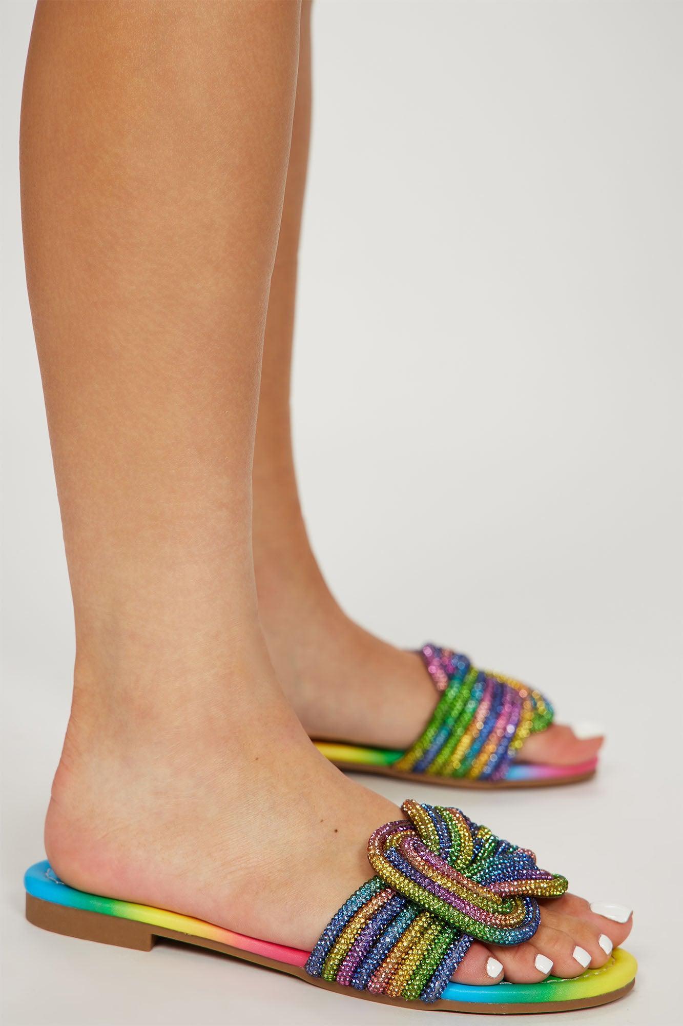 I Always Shine Flat Sandals - Multi Color Product Image