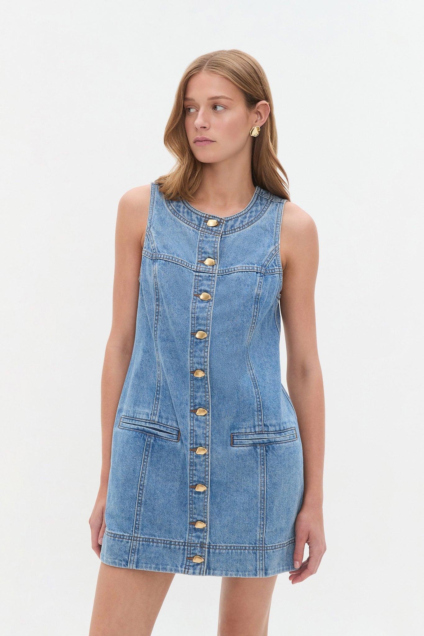 Holland Denim Mini Dress Product Image