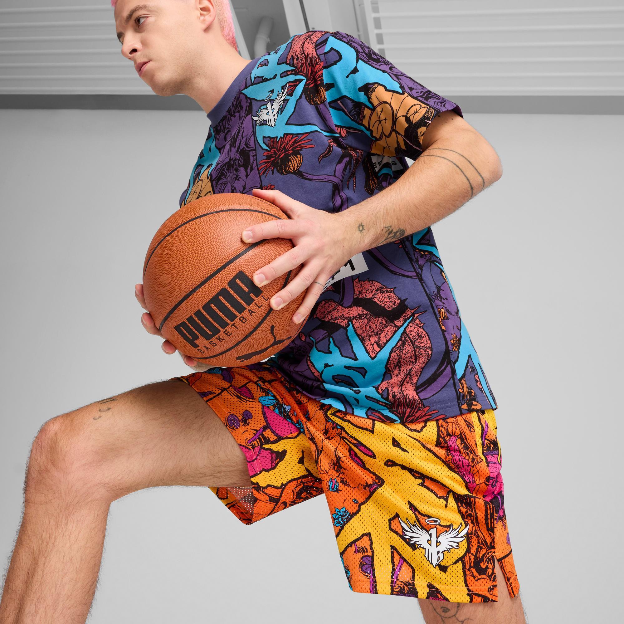 PUMA x LAMELO BALL Phoenix Men's Shorts in Blue Crystal/Aop Product Image