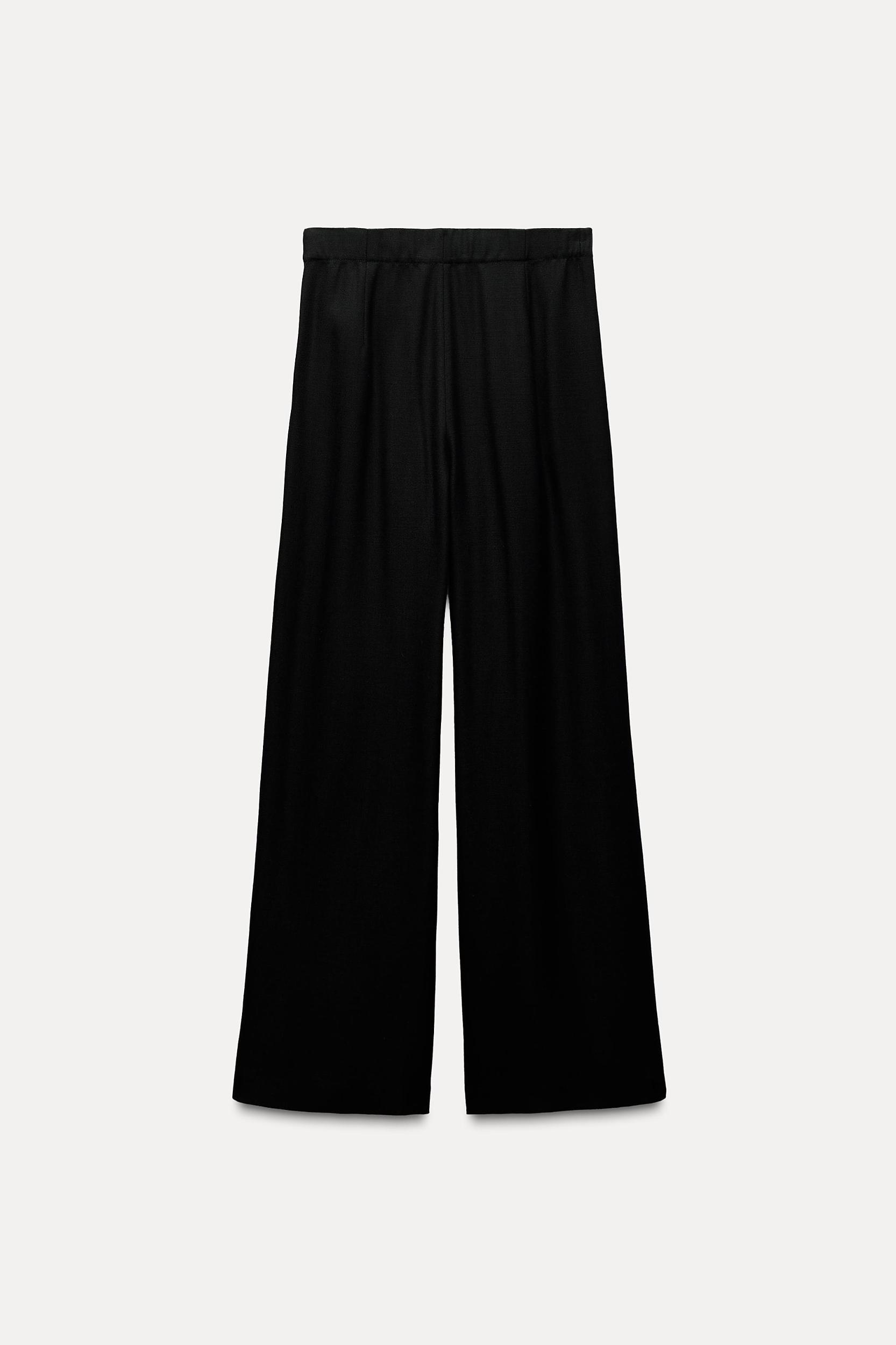 PAJAMA-STYLE PANTS WITH DARTS ZW COLLECTION Product Image