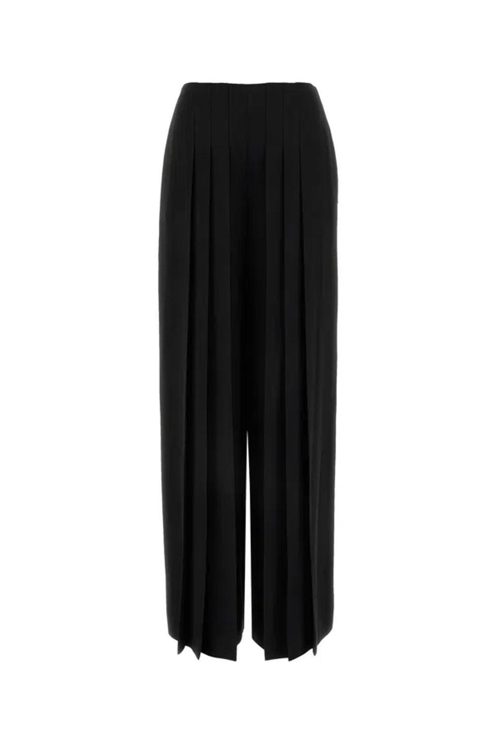 ALBERTA FERRETTI Black Crepe Wide-leg Pant Product Image