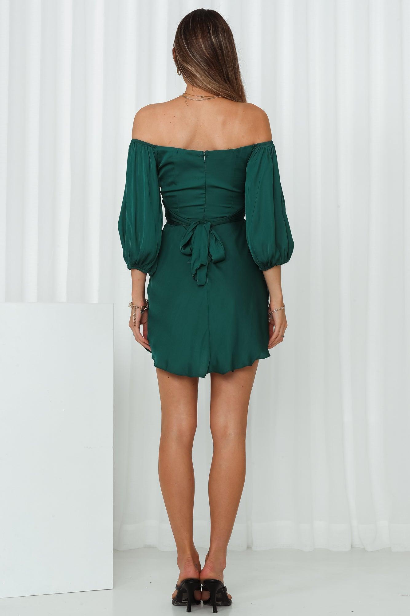 Fate Found Us Dress Forest Green Product Image
