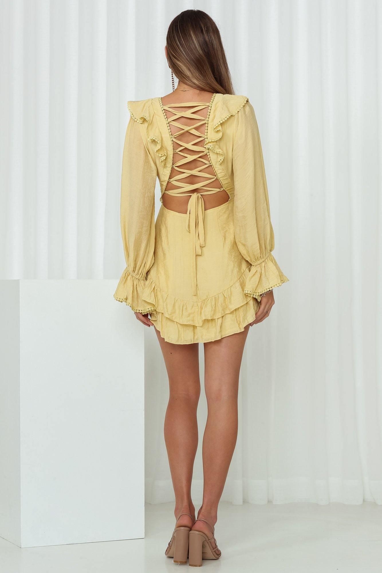 Want To Warn You Dress Yellow Product Image