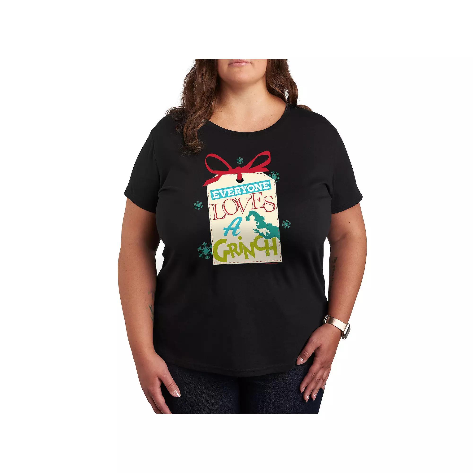 Plus Dr. Seuss The Grinch Everyone Loves Graphic Tee, Womens Product Image