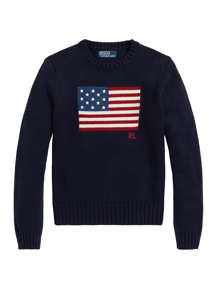 Flag Cotton Crewneck Sweater Product Image