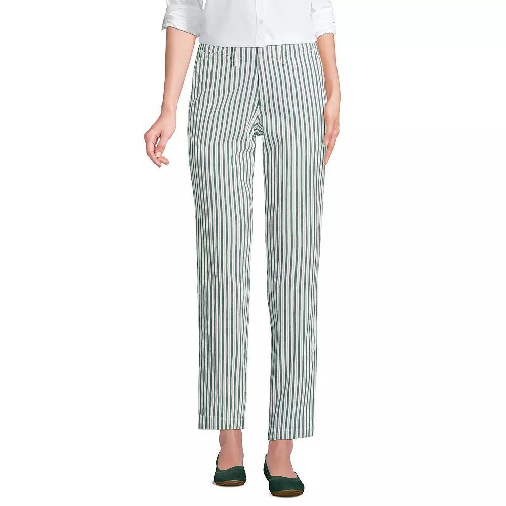 Petite Lands' End Mid Rise Classic Straight Leg Chino Ankle Pants, Women's, Size: 16 Petite, Desert Product Image