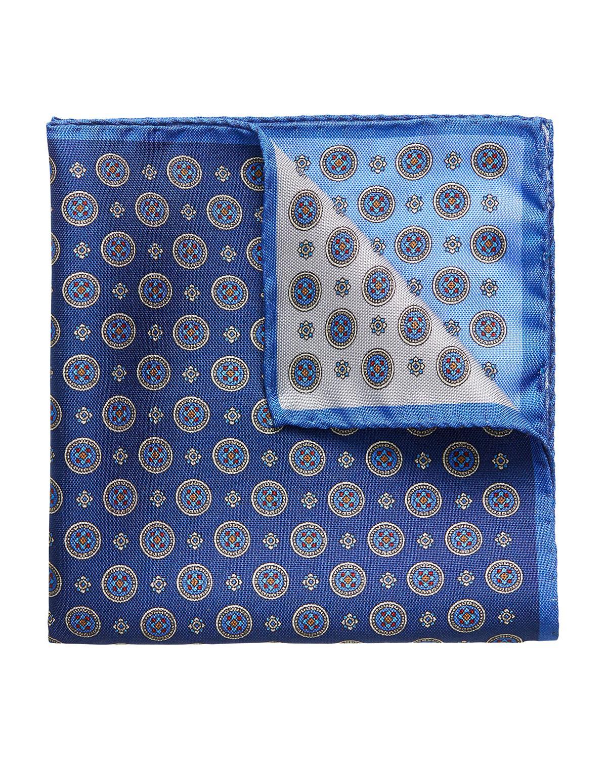 Eton Four Medallion Silk Pocket Square Product Image