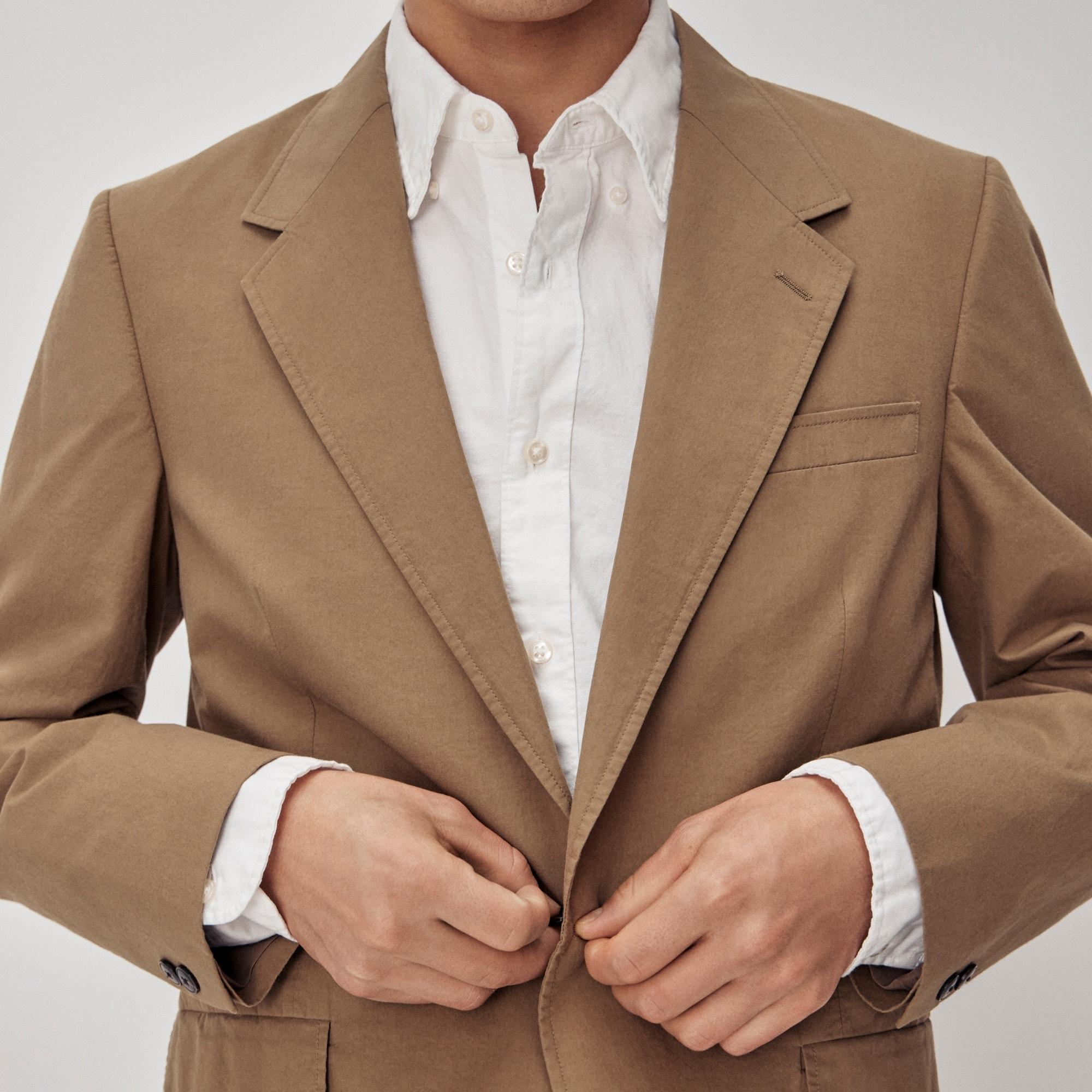 Relaxed-fit suit jacket in cotton poplin Product Image