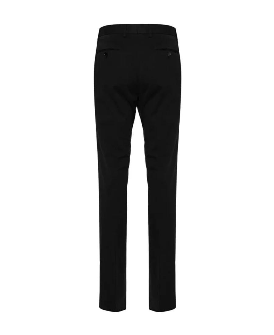 ZEGNA Pressed-crease Tapered Trousers In Black Product Image
